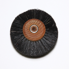 Щётка для шлифмотора натуральная чёрная жёсткая, 4-х рядная, диаметр 80мм (дерево)