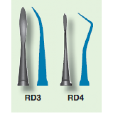 Инструмент моделировочный  для работы с пластмассой и композитом, ручка с насадками (RD3,RD4) - тефлон.покрытие