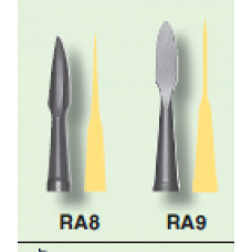 Инструмент моделировочный  для работы с пластмассой и композитом, ручка голубая с насадками (RA8,RA9) - тефлон.покрытие